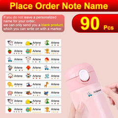 180pcs Transparent Name Stickers - Waterproof Labels for School