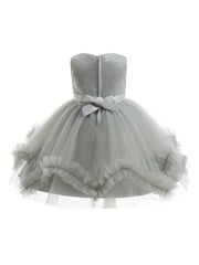 Sequins Tutu Flower Girl Princess Dress for Little Girls