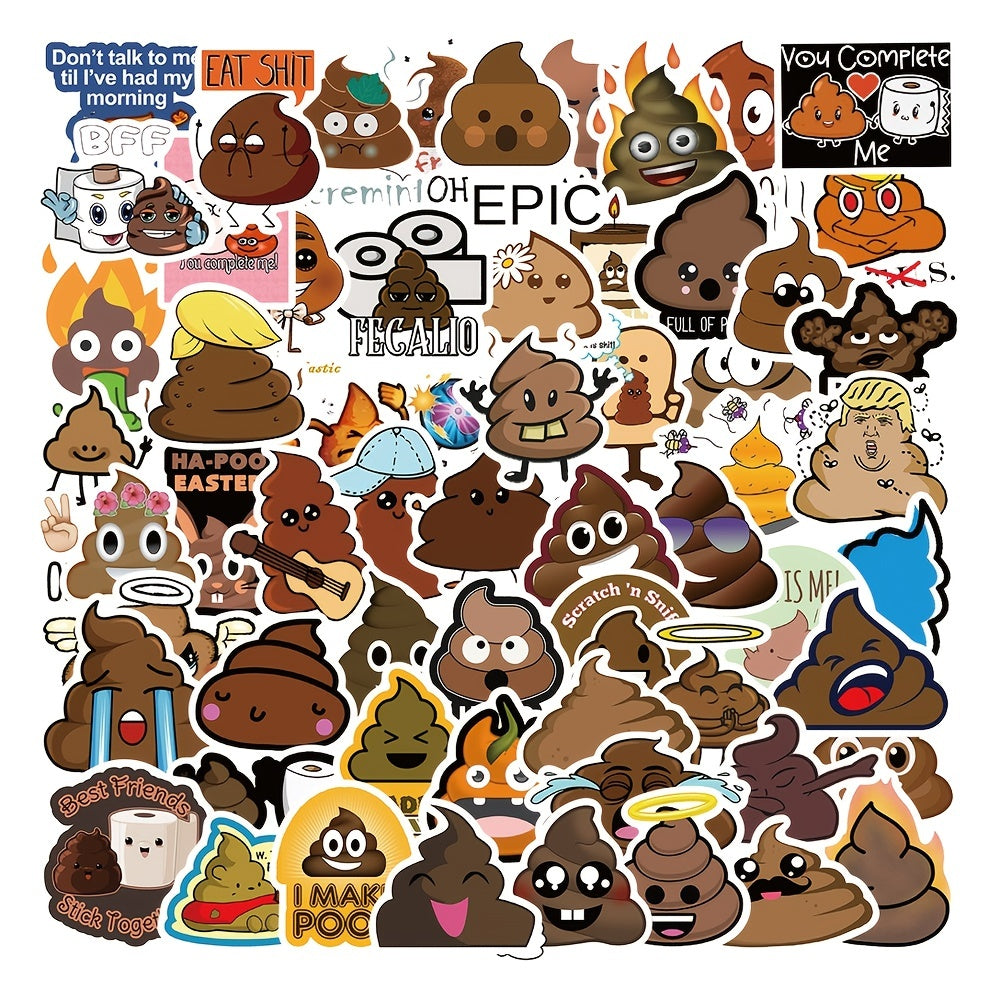 60pcs Fun Doodle Stickers for Phone Luggage Water Cup