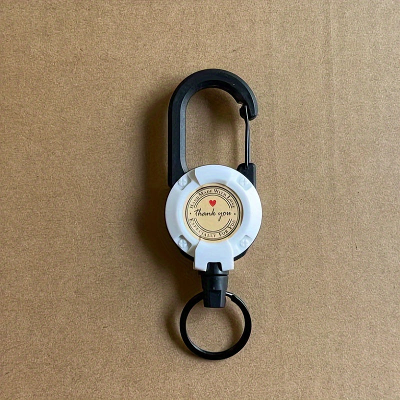 Retractable Keychain Buckle Steel Wire Rope for Outdoor Camping