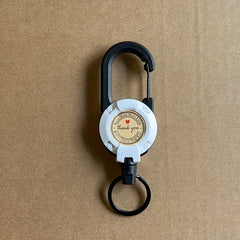 Retractable Keychain Buckle Steel Wire Rope for Outdoor Camping