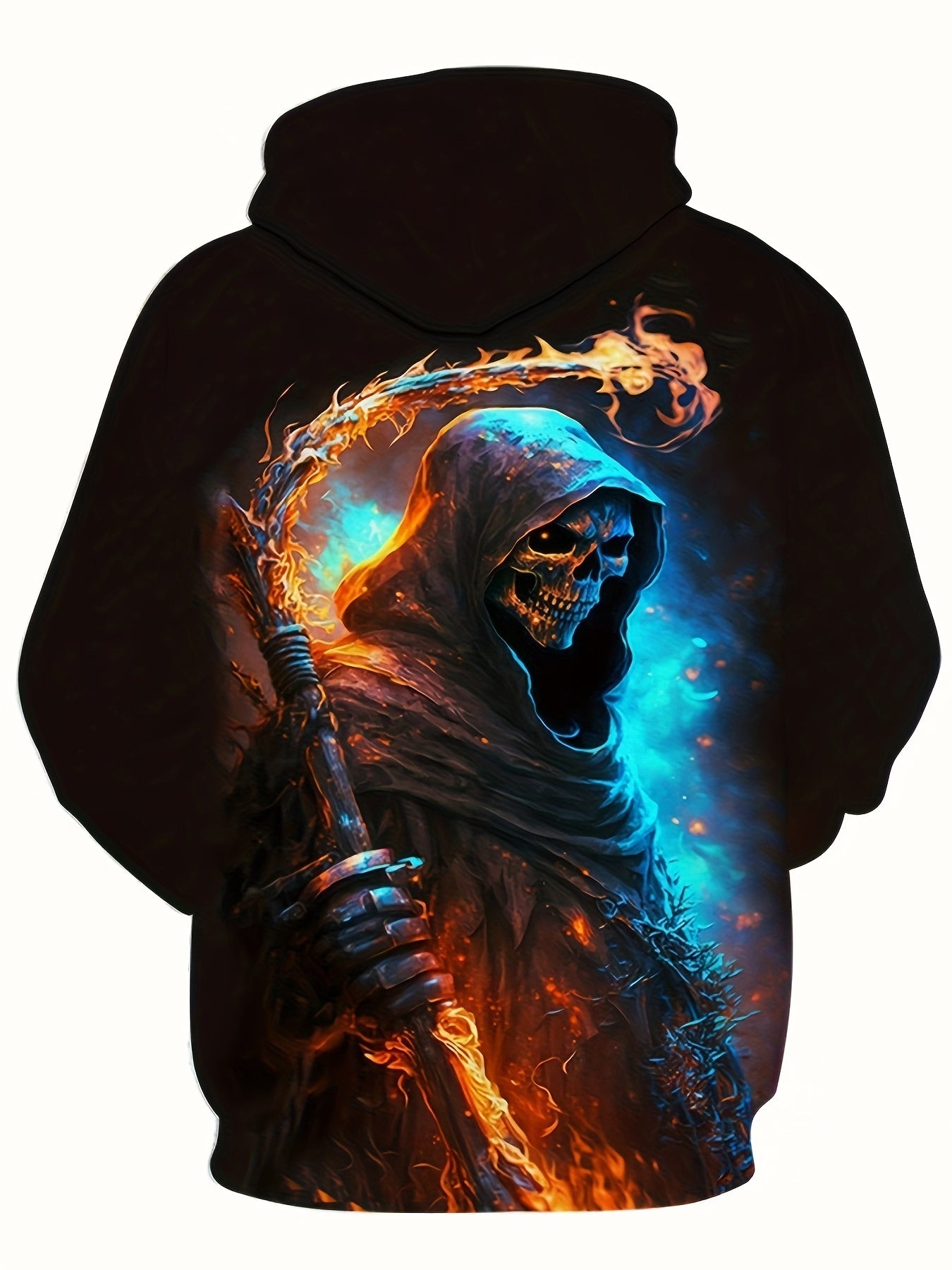 Skull 3D Print Hoodies Men Graphic Hoodie Kangaroo Pocket Pullover
