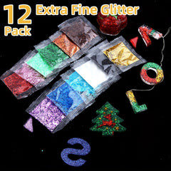 37PCS Resin Decoration Kit Golden Foil Mixing Stick Tweezers Craft Glitter