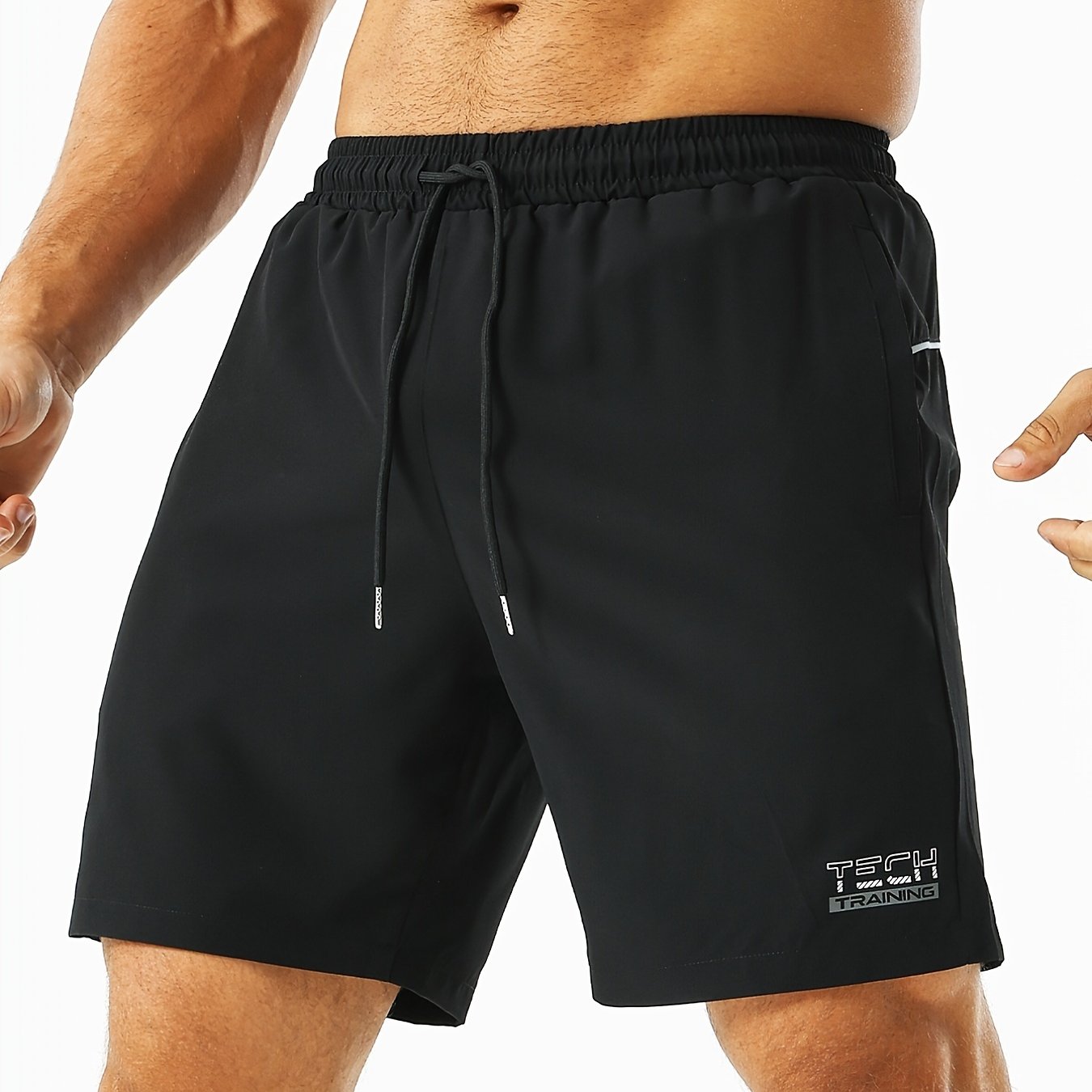 Men's Casual Letter Print Drawstring Shorts for Summer Gym Workout