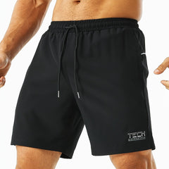 Men's Casual Letter Print Drawstring Shorts for Summer Gym Workout
