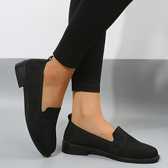 Women's Knit Slip On Flats Casual Non slip Loafers