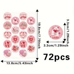 72pcs Party Decoration Sticker Gift Seal Envelope Seal
