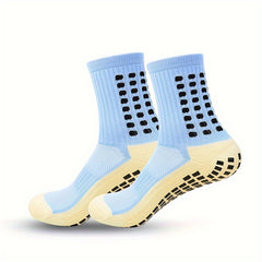Men's Soccer Socks Thick Padded Non-slip Sports Crew Socks