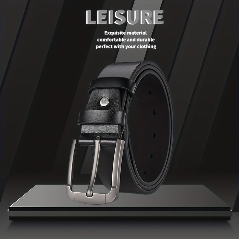 Men's PU Leather Business Belt for Formal Dress Pants