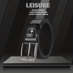 Men's PU Leather Business Belt for Formal Dress Pants