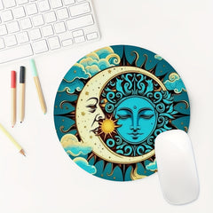 Sun & Moon Gaming Mouse Pad Non-Slip Rubber Base Waterproof for Computer Laptop