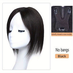 Human Hair Topper Middle Parting Clip In Hair Piece