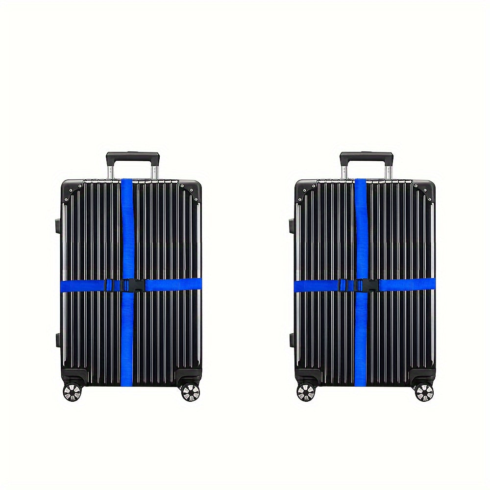 4pcs 55in Luggage Straps w/ Adjustable Buckle for Suitcase Backpack