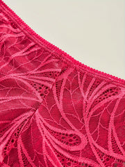 3 Pack Plus Size Lace High Stretch Briefs Set Women's Plus Solid Paisley Panties
