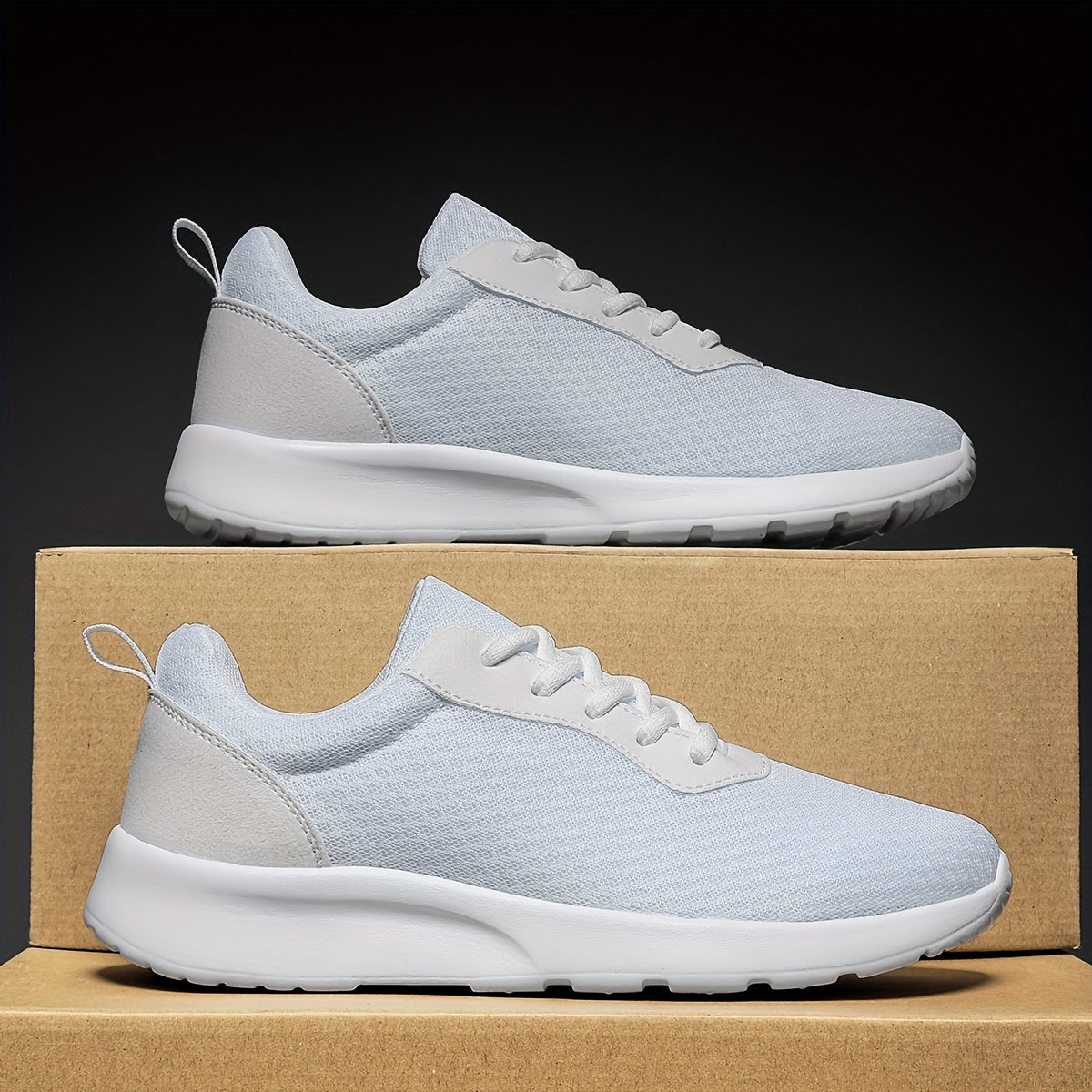 Soft Thick Bottom Mesh Breathable Flying Woven Shoes