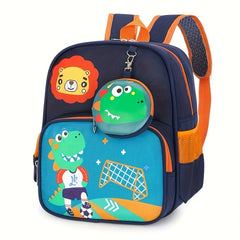 Kids Cartoon Mermaid Unicorn Dinosaur Backpack & Pouch - Waterproof Schoolbag
