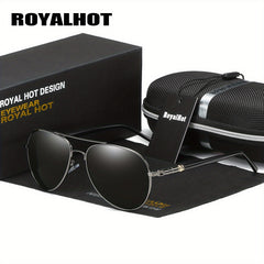 RoyalHot Men's Polarized Toad Mirror Sunglasses