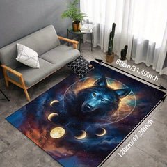Wolf Pattern Kitchen Rug Animal Pattern Floor Carpet Mats