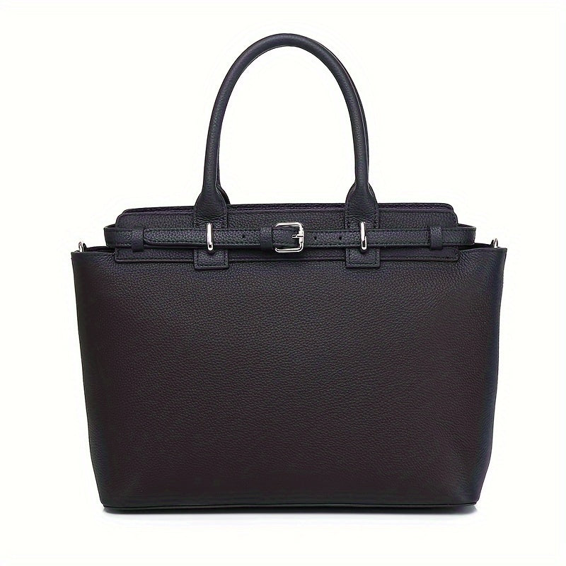 Women's Top Grain Leather Quilted Tote Bag