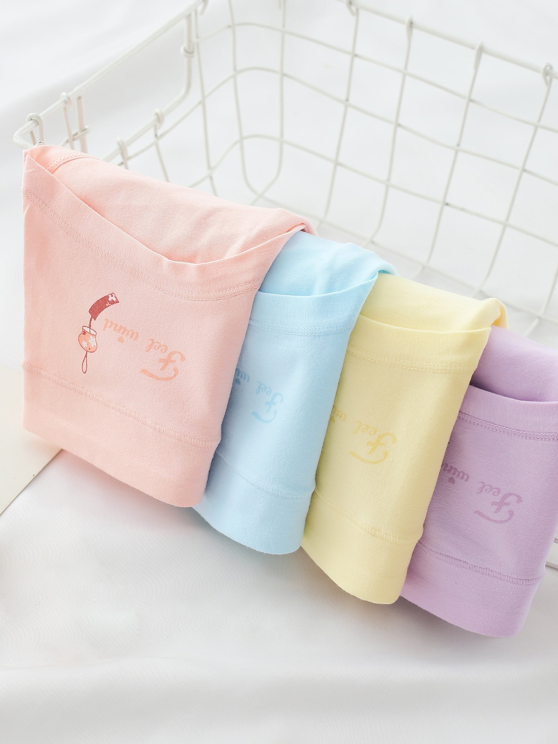 Girls Cartoon Bell Shortie Brief Cotton Underwear Set