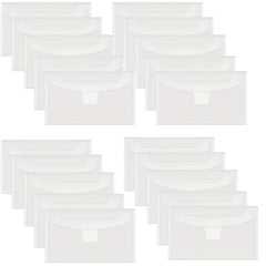 20pcs Clear Seal Stamp & Mold Organizer Bag Reusable Plastic Storage Bag