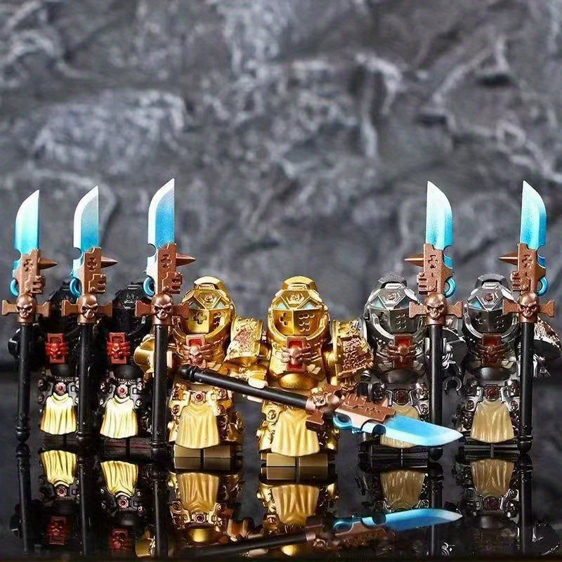 ABS Warrior Figure with Shield Spear Helmet & Armor Intricate Colors