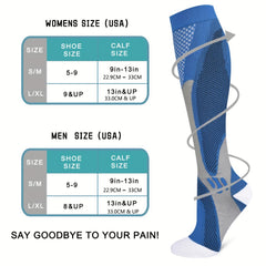 15-30 MmHg Striped Compression Socks for Nurses & Sports