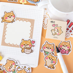 45pcs Shiba Inu Boxed Stickers for Scrapbooking and Crafts