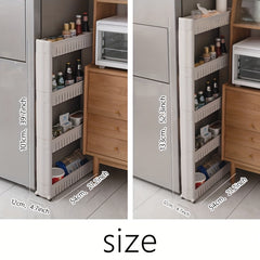 Slim Slide Out Pantry Storage Rack with 4 Baskets