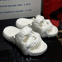 Men's Skull Novelty Platform Slides Non Slip Comfortable Cloud Slides