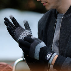 Men's Winter Knitted Gloves Warm Cycling Anti cold Touch Screen Woolen