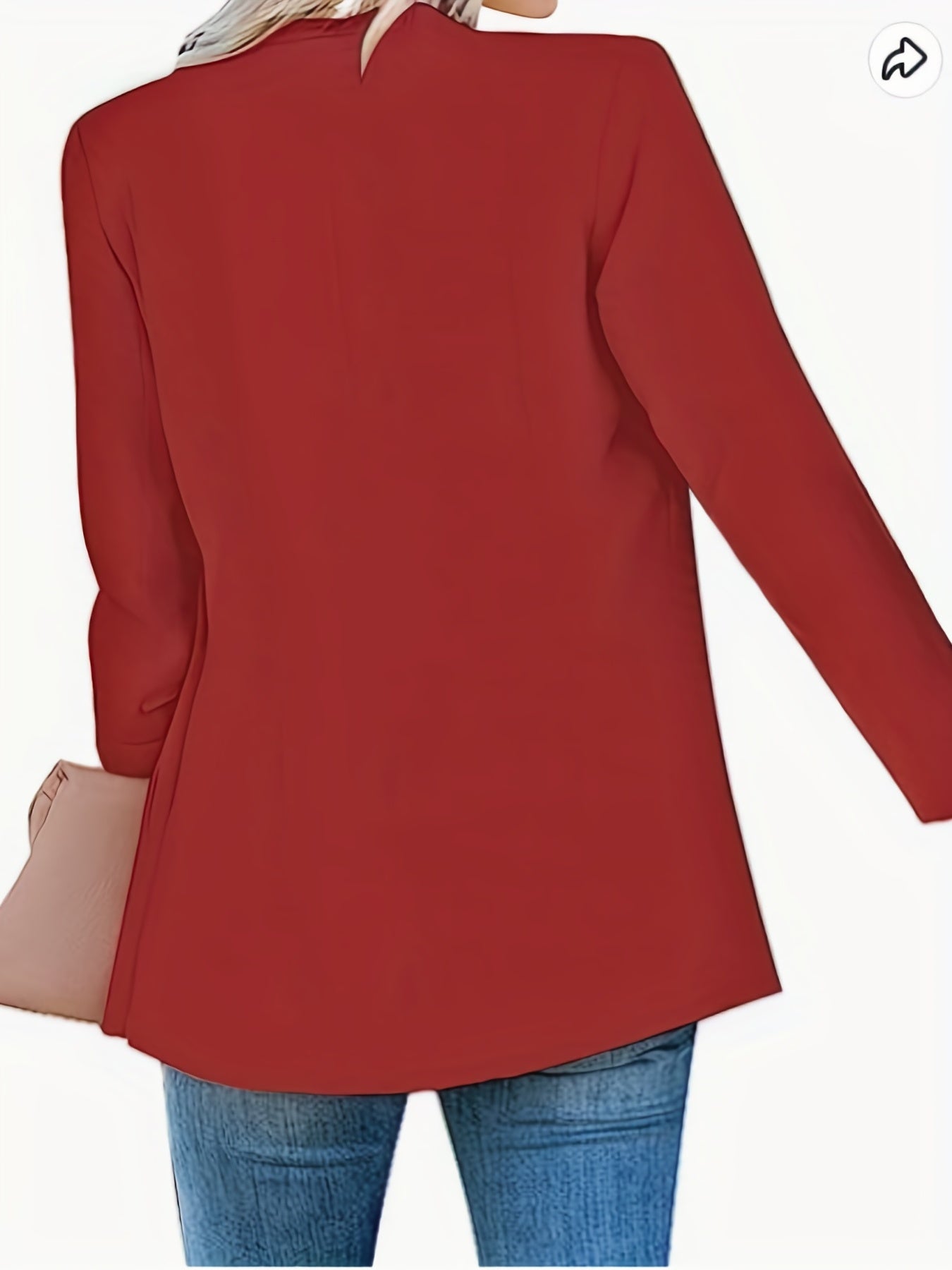 Solid Lapel Dual Pockets Blazer Casual Long Sleeve Blazer