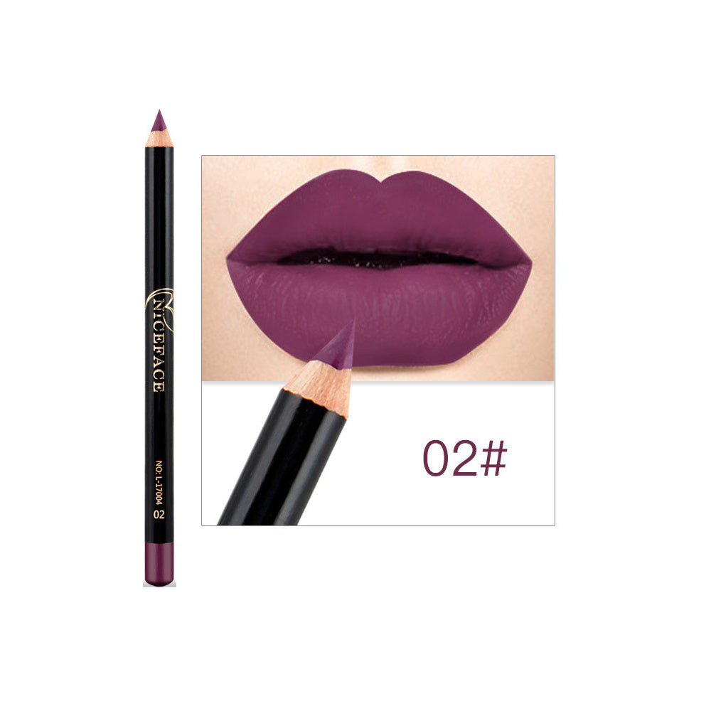 12 Nude Matte Lipstick Pencil Lip Contouring Waterproof