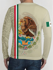 MEXICO Eagle Patttern Men's Long Sleeve Novelty T shirt