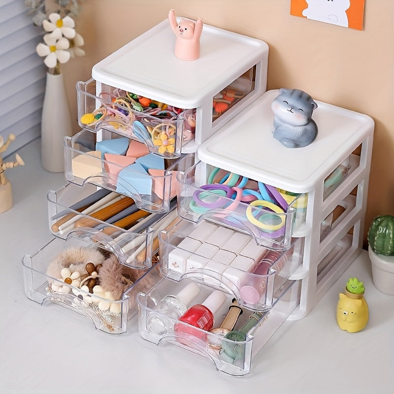 Desktop Transparent Storage Box Small Drawer Type Storage Rack