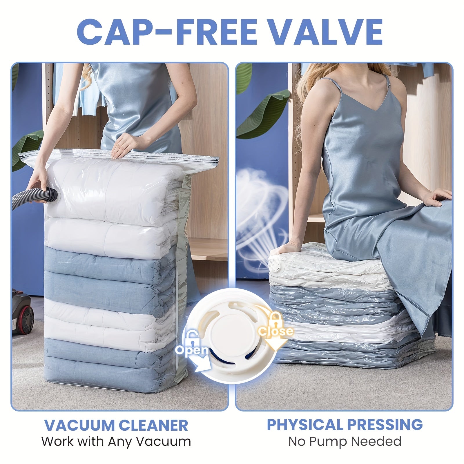 1pc Space Saver Vacuum Storage Bags Jumbo Cube