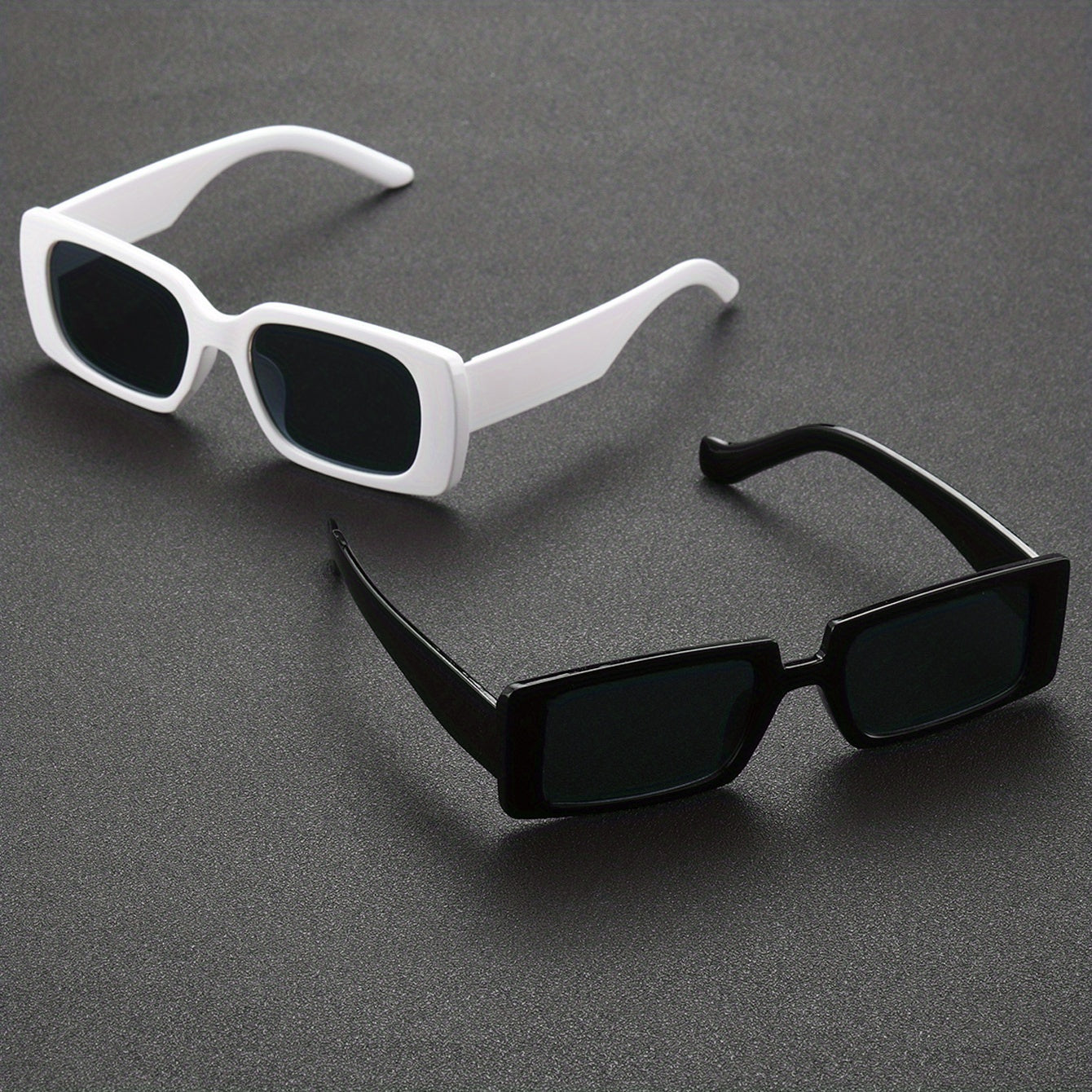 2pcs Men's Square Frame Sunglasses UV Protection
