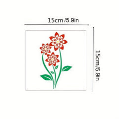 20pcs Reusable Flower Art Stencils DIY Sunflower Paint Template for Wood Glass