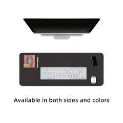 Large Double-sided PU Leather Office Desk Mouse Pad