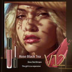 Glitter Matte Lip Stain: Long Lasting Waterproof Liquid Lipstick & Gloss