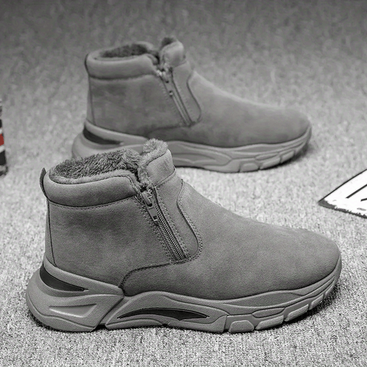 Men's Zipper Boots with Fleece Lining