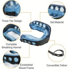 2pcs Mouth Guard with Strap for Sports Football Basketball MMA