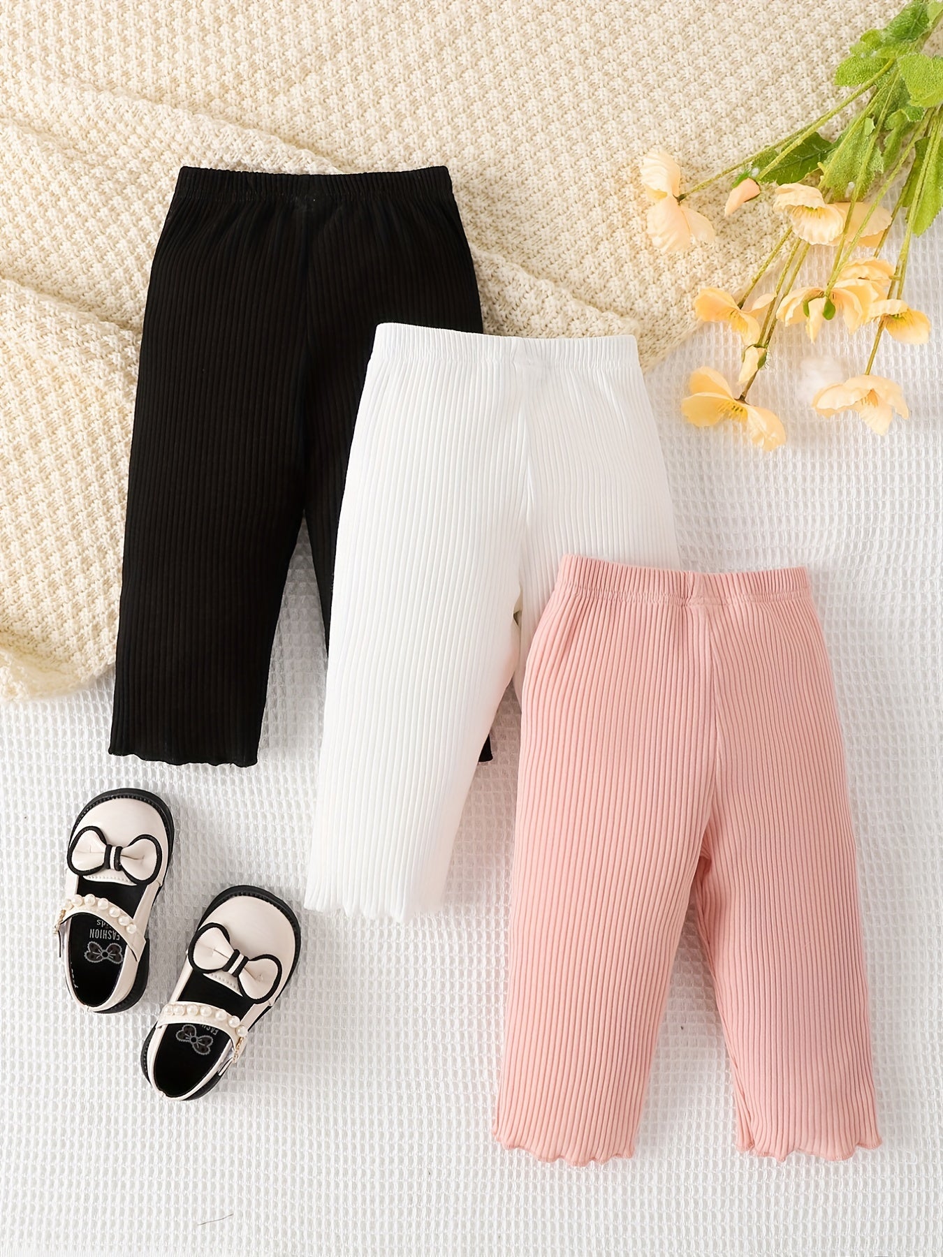 Baby Casual Trousers 3pcs Outfit Kid's Leggings