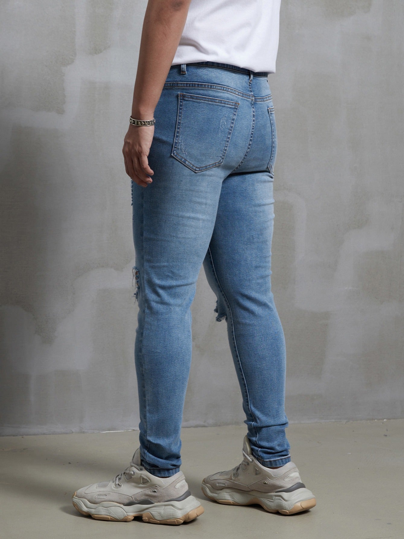 Men's Ripped Slim Pencil Pants