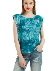 Tie Dye Crew Neck Sleeveless Top Summer Tank Top Women's Clothing