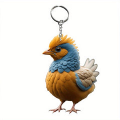 Acrylic Rooster Keychain Pendant Cock Series Backpack Ornament
