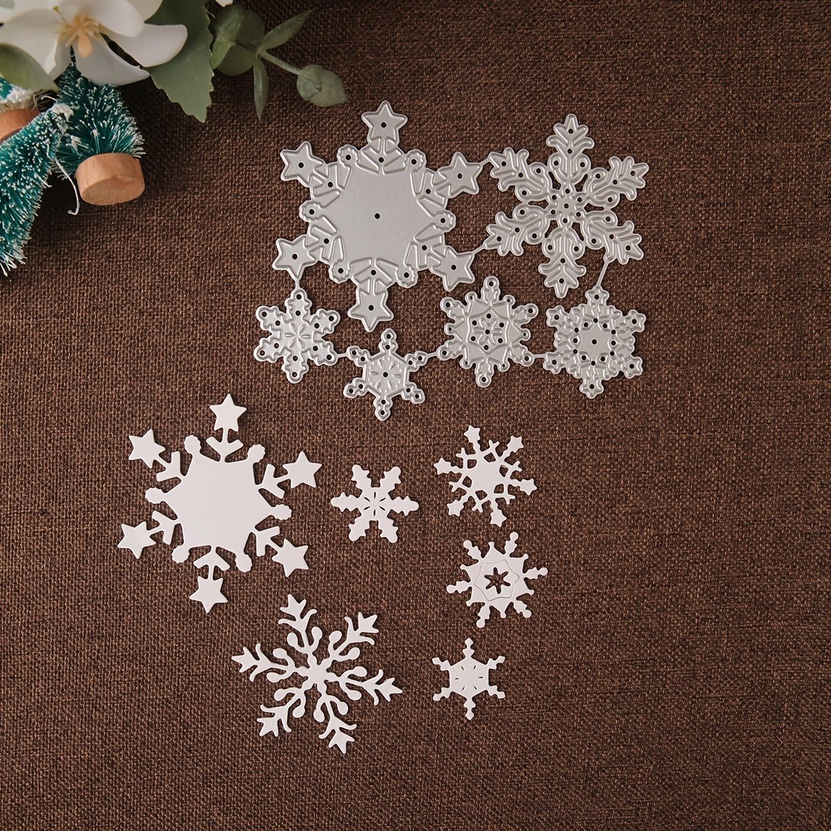 1pc Snowflake Metal Cutting Dies Happy Year Winter Holidays Decoration