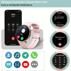 Meatball Women's Smartwatch 4 Round Smartwatch with Pedometer 120 Sports Modes