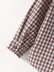Boy's Plaid Graphic Print Shirt Long Sleeve for Spring Autumn