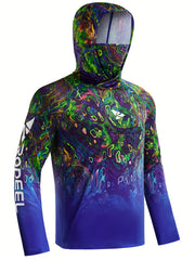 Men's Camo UPF 50 Sun Protection Hoodie Long Sleeve Quick Dry